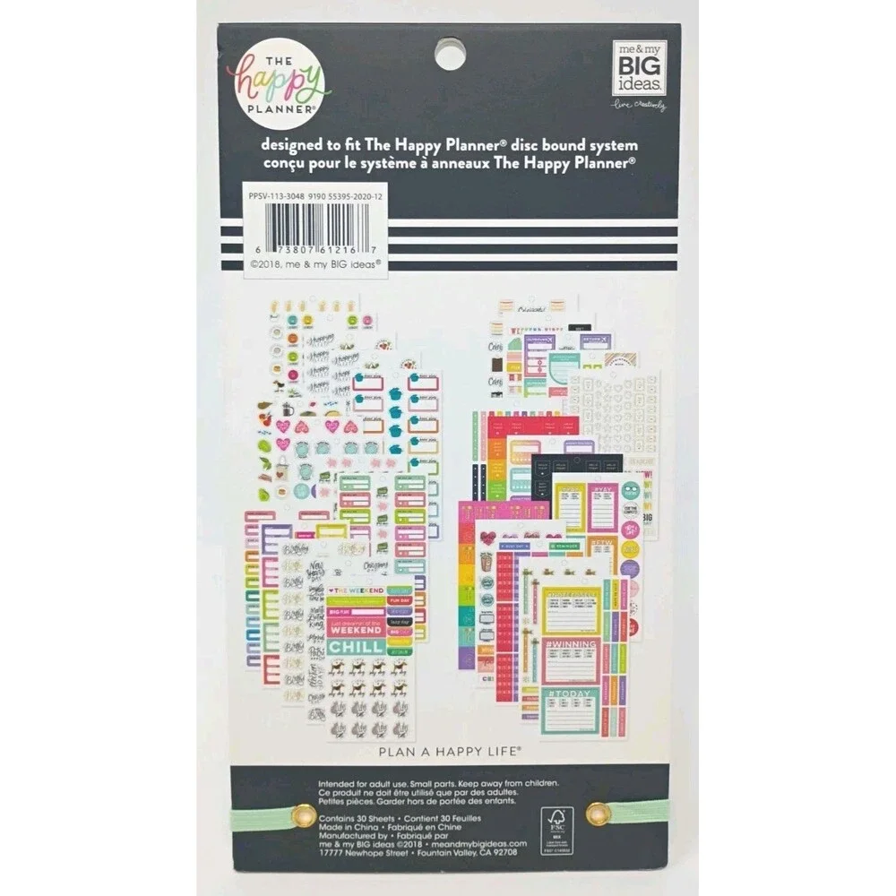 Me & My Big Ideas The Happy Planner Sticker Books - YOU Choose! New